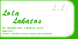 lola lakatos business card